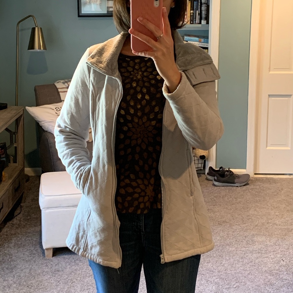 Grey North Face Sweater Jacket